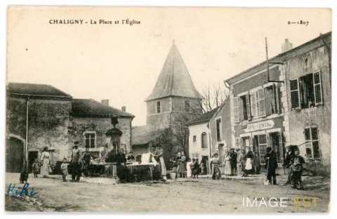 Place et fontaine (Chaligny)